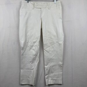 Lilly Pulitzer White Stretch Cropped Pants Size 8‎ Womens Casual Trousers